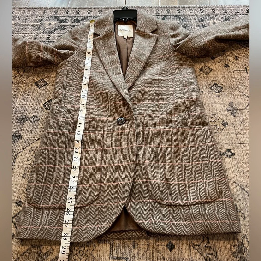 Madewell women’s Larsen blazer plaid jacket size XXS - Picture 12 of 12